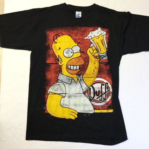Thessh Mens Multicolor Homer Simpson Print Short Sleeve Crew Neck Size XL - Picture 1 of 6